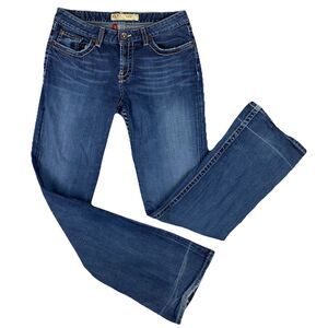 BKE Women's Boot Cut Jeans - Dark Blue